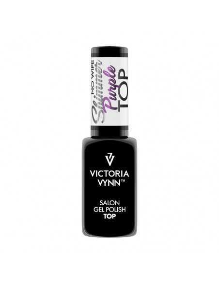 GEL POLISH TOP NO WIPE SHIMMER PURPLE 8ML VICTORIA VYNN
