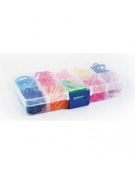 CAJA GOMAS ELÁSTICAS DE COLORES GRANDE PERFECT BEAUTY