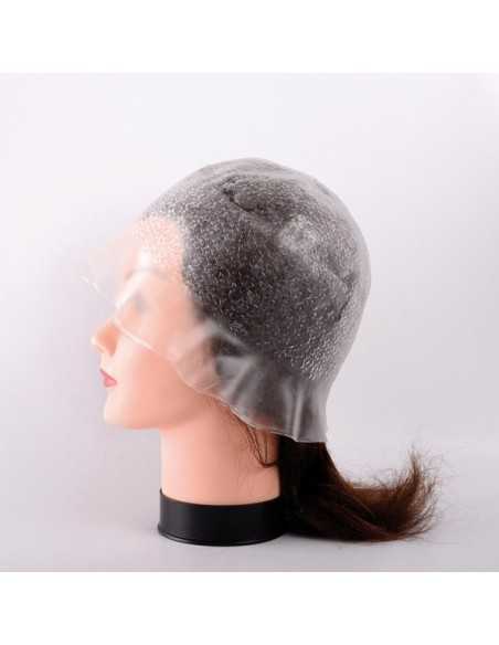 GORRO MECHAS TRANSPARENTE FLORAL SILICONA PERFECT BEAUTY