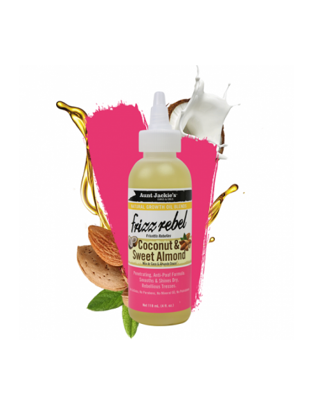AUNT JACKIE'S FRIZZ REBEL COCONUT & SWEET ALMOND OIL 118ML