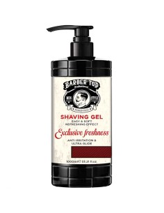 SHAVE GEL 1000 ML EXCLUSIVE FRESHNESS BARBER TOP