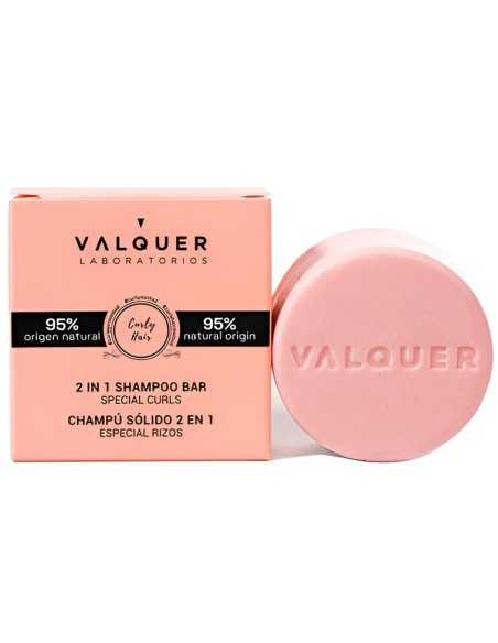 CHAMPU Y ACONDICIONADOR SOLIDO 2 EN 1 ESPECIAL RIZOS 70 G VALQUER