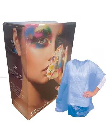 CAPAS DE PELUQUERÍA 50 UNIDADES 84X110 AZUL PLASTICAPS PERFECT BEAUTY