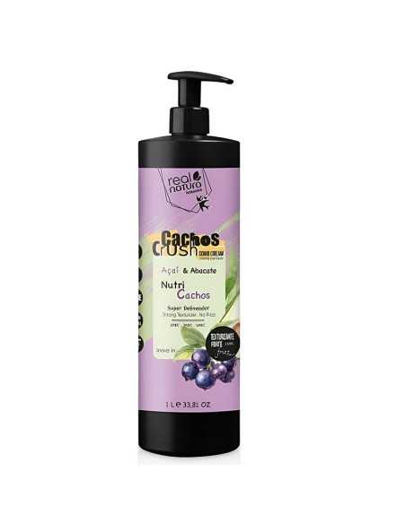 CREMA PARA PEINAR CACHOS CRUSH AÇAI Y AGUACATE 1000ML REAL NATURA