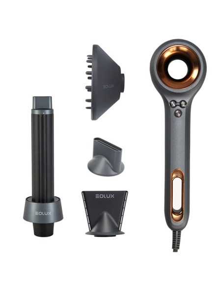SECADOR IÓNICO BRUSHLESS NEGRO 1500W SET EOLUX