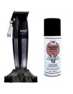 KIT CORTE PROFESIONAL WAD ZEFIR CLIPPER BLACK-SILVER + SPRAY
