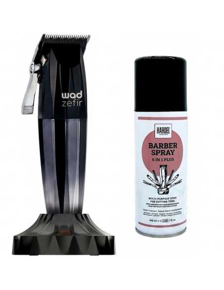 KIT CORTE PROFESIONAL WAD ZEFIR CLIPPER BLACK-SILVER + SPRAY