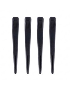 SET DE 4 PINZAS DE PELUQUERÍA PROFESIONALES NEGRAS WAD